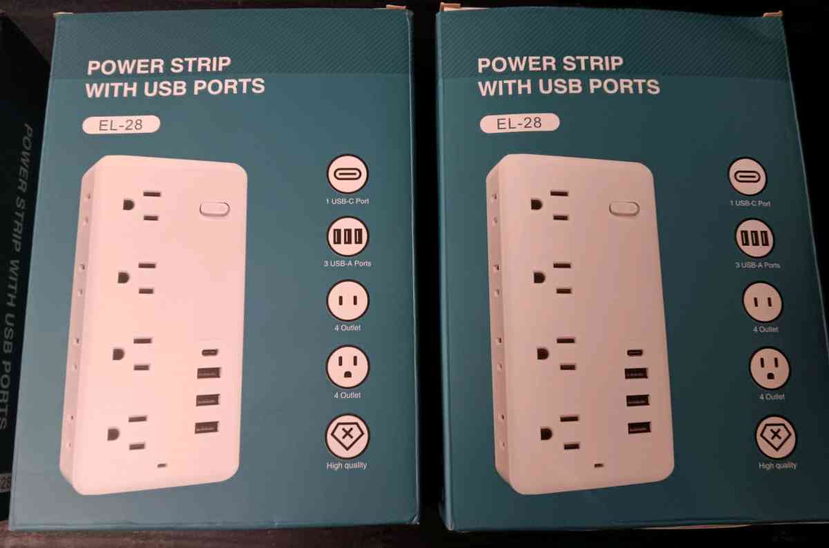 10FT EL28 POWER STRIP WITH USB PORTS - Bronx, New York - FleaMarketBay
