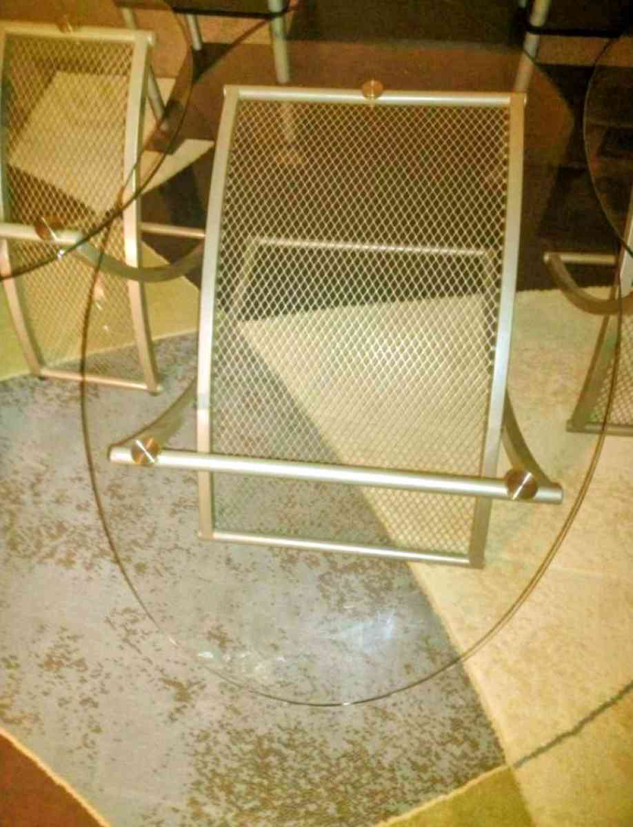 glass coffee table set TV stand included - Richton Park, Illinois - FleaMarketBay