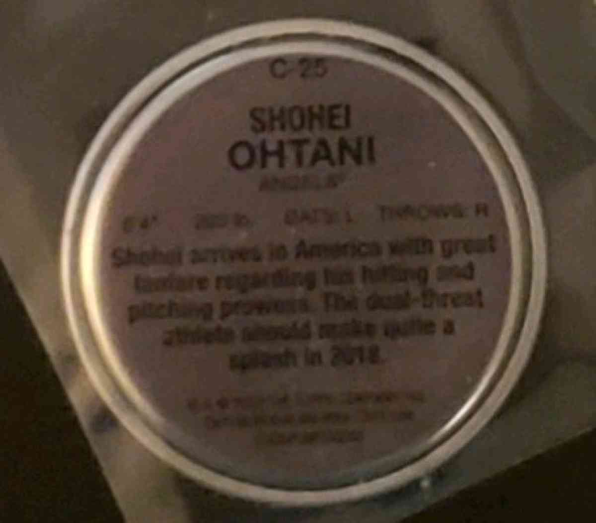 Shohei Ohtani 2018 Topps c25 Rookie Coin - Greenville, South Carolina - FleaMarketBay