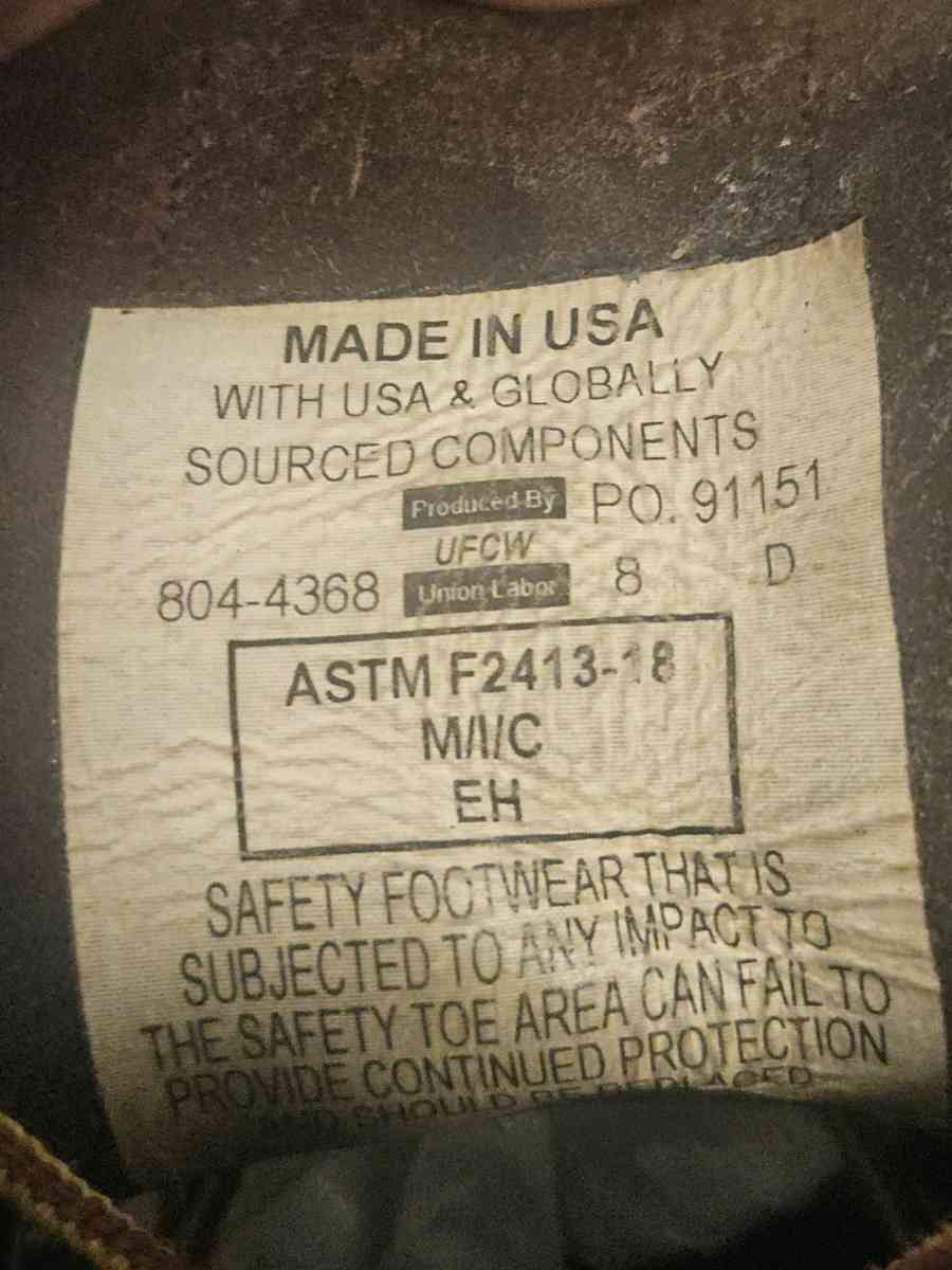 Thorogood Mens 8 Steel Toe Boots - Tulsa, Oklahoma - FleaMarketBay