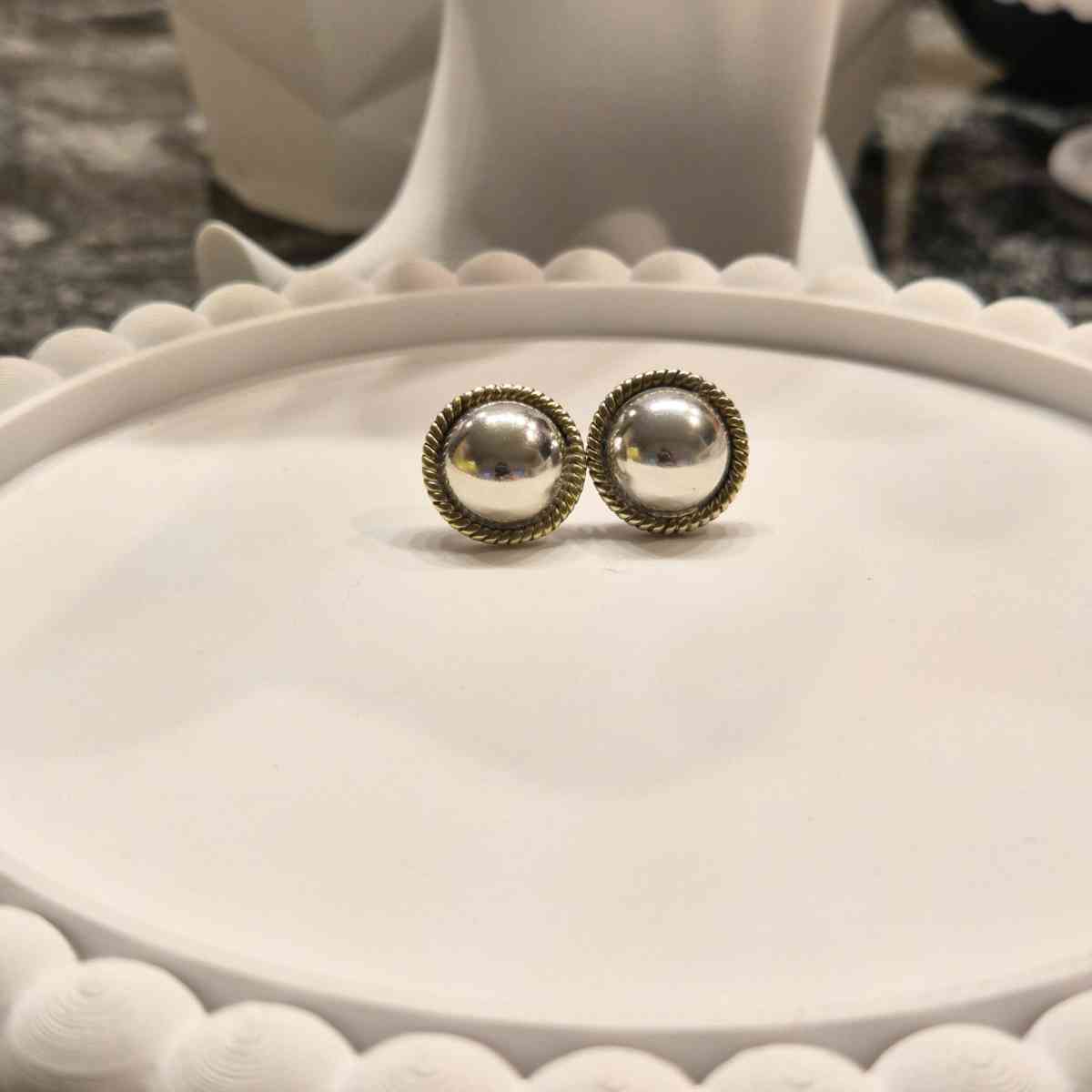 sterling silver 925 Thailand drop Ball Earrings - Trenton, New Jersey - FleaMarketBay