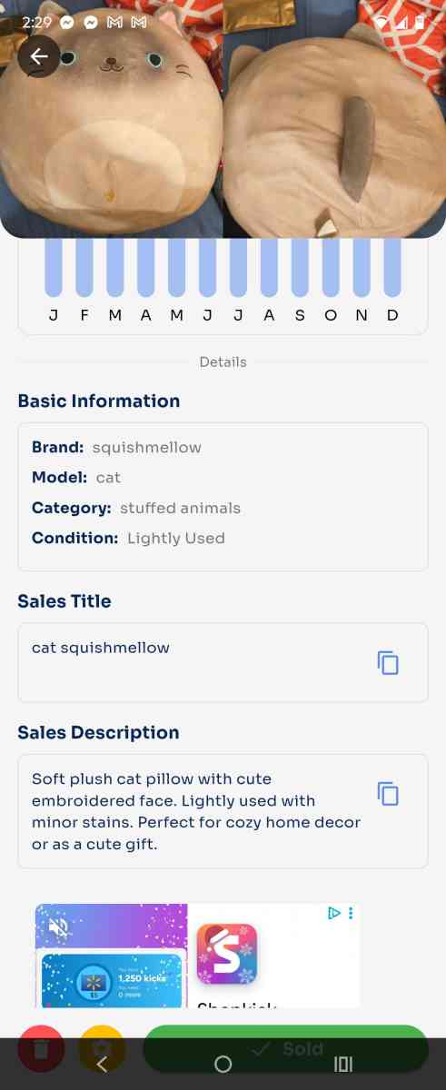 cat squishmellow - Rogersville, Tennessee - FleaMarketBay