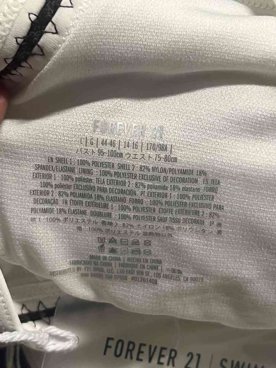 Forever 21 SwimwearBikini2PieceDark CocoaIvorySize L - Piscataway, New Jersey - FleaMarketBay