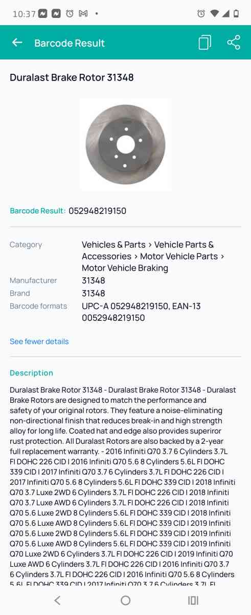 Duralast Brake Motor - Fort Worth, Texas - FleaMarketBay