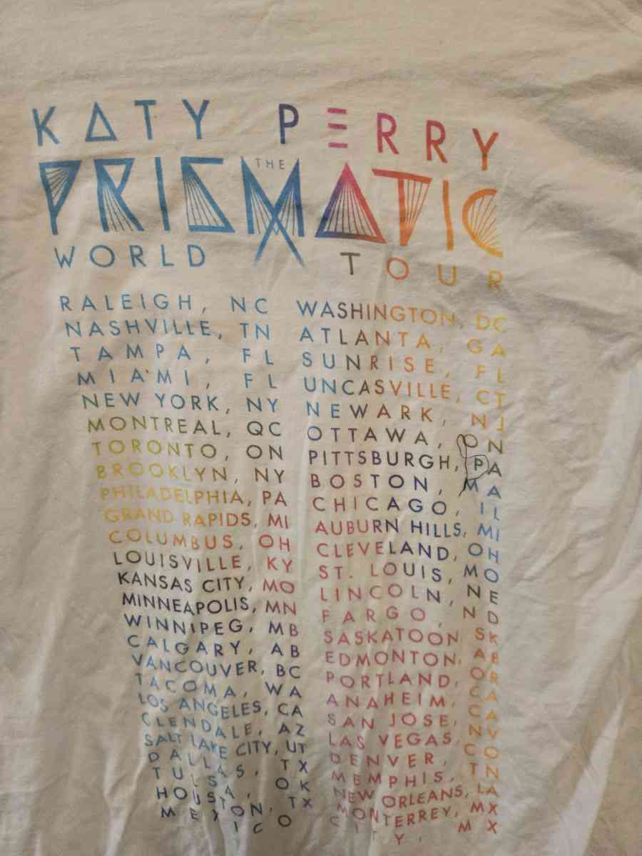 Vtg Katy Perry Prismatic World Tour Tshirt - Tulsa, Oklahoma - FleaMarketBay
