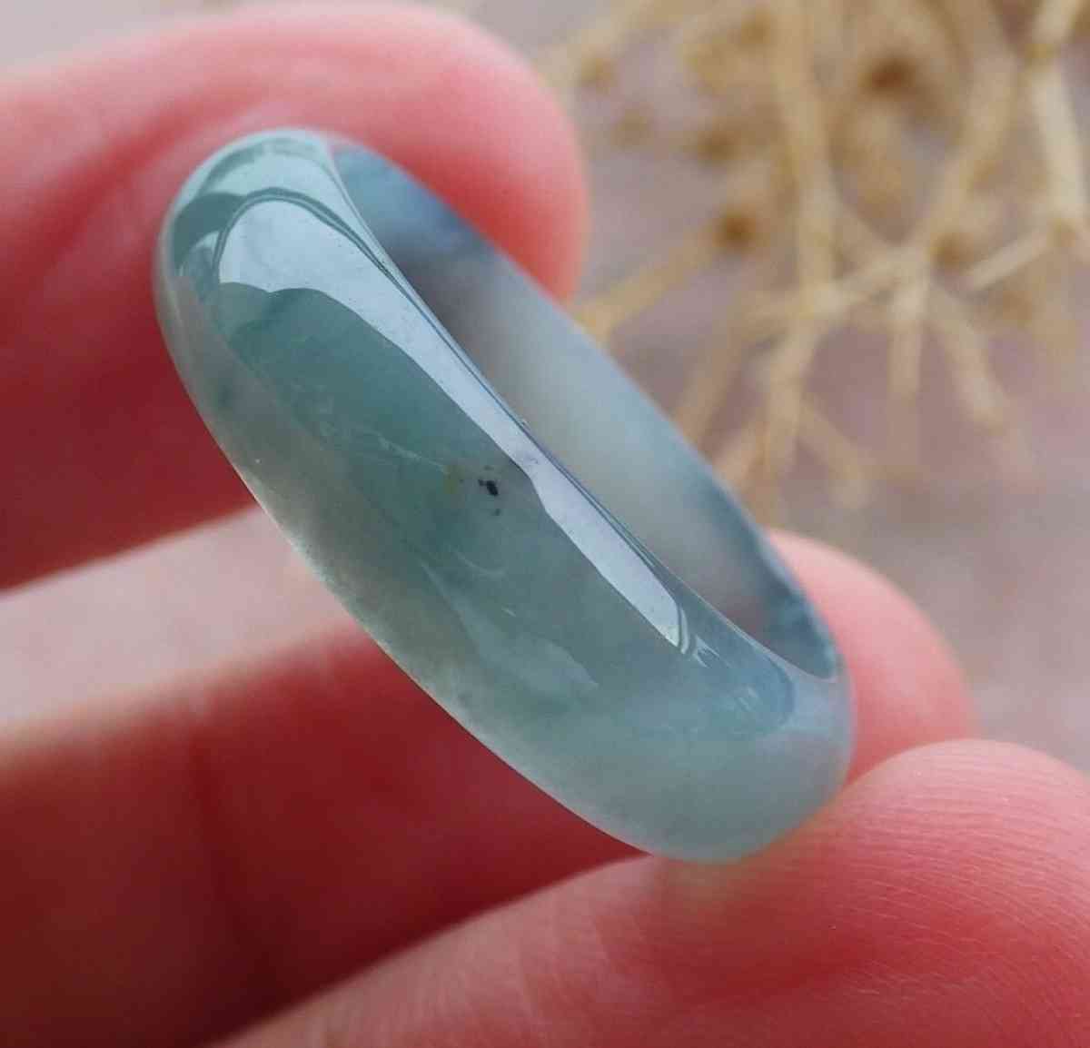 Certificate Jadeite Jade Icy Green blue Burma Circle Ring s - Pasadena, California
