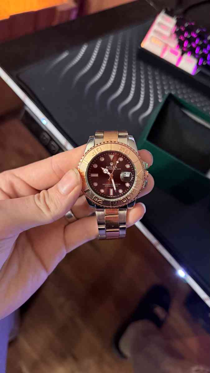 Rose Gold Watch Brown Dial