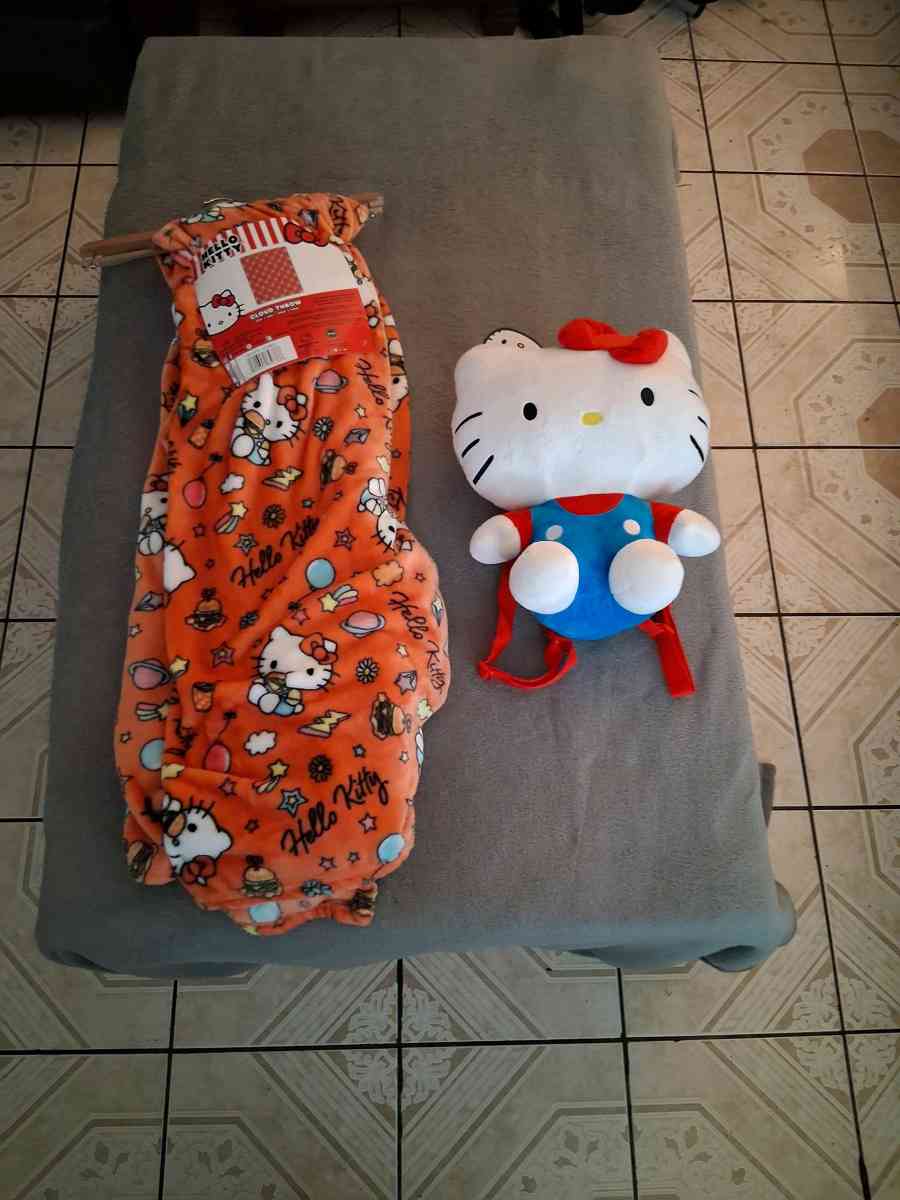 Hello Kitty Bed Blanket with Plush Toy Bag - North Hollywood, California