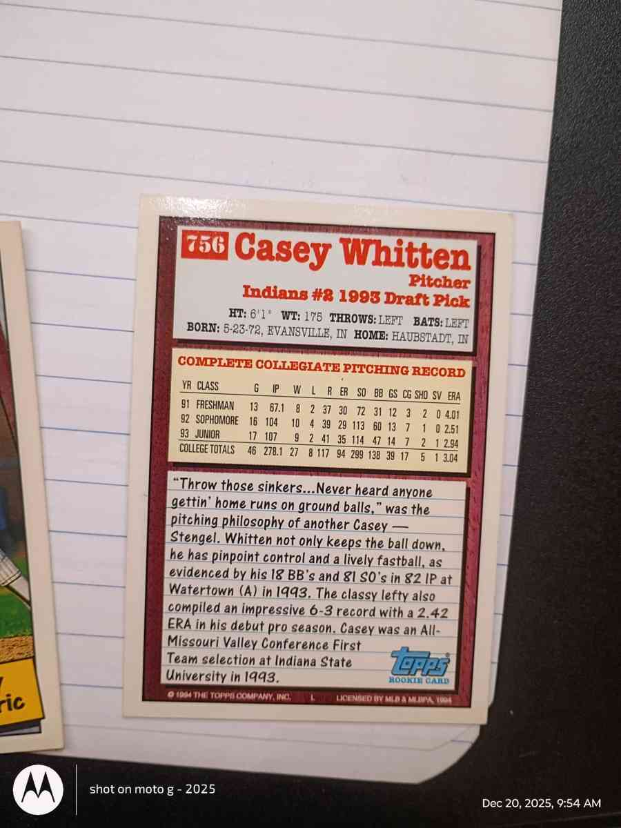 Casey Whiten card 756 - Acme, Louisiana - FleaMarketBay
