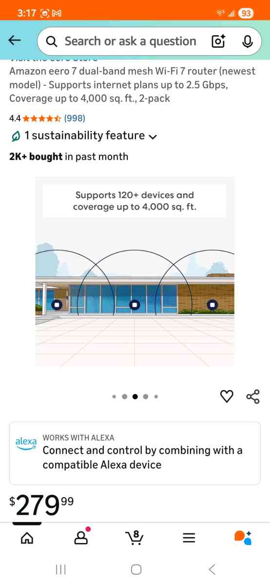 Eero 7 DuelBand Mesh wifi router 2 pack - Woodstown, New Jersey - FleaMarketBay