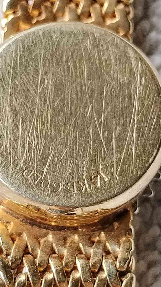 14 karat gold diamond Geneva quartz watch for ladies - Maplesville, Alabama - FleaMarketBay