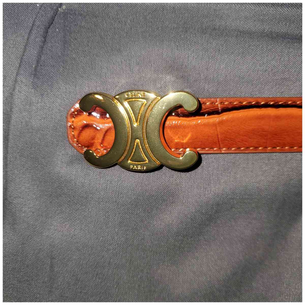 Celine Triomphe Buckle Belt