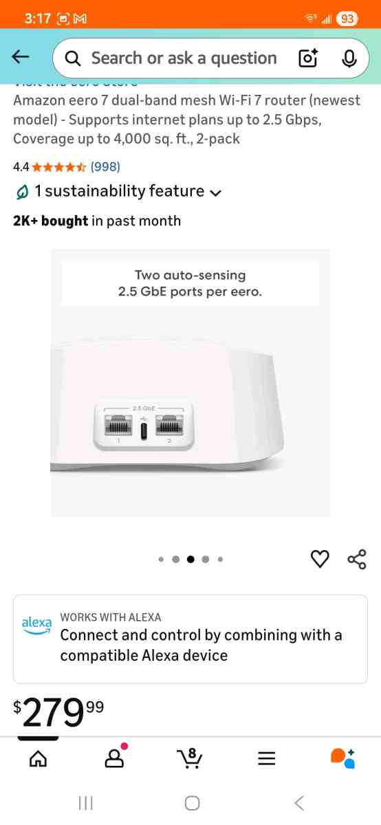 Eero 7 DuelBand Mesh wifi router 2 pack - Woodstown, New Jersey - FleaMarketBay