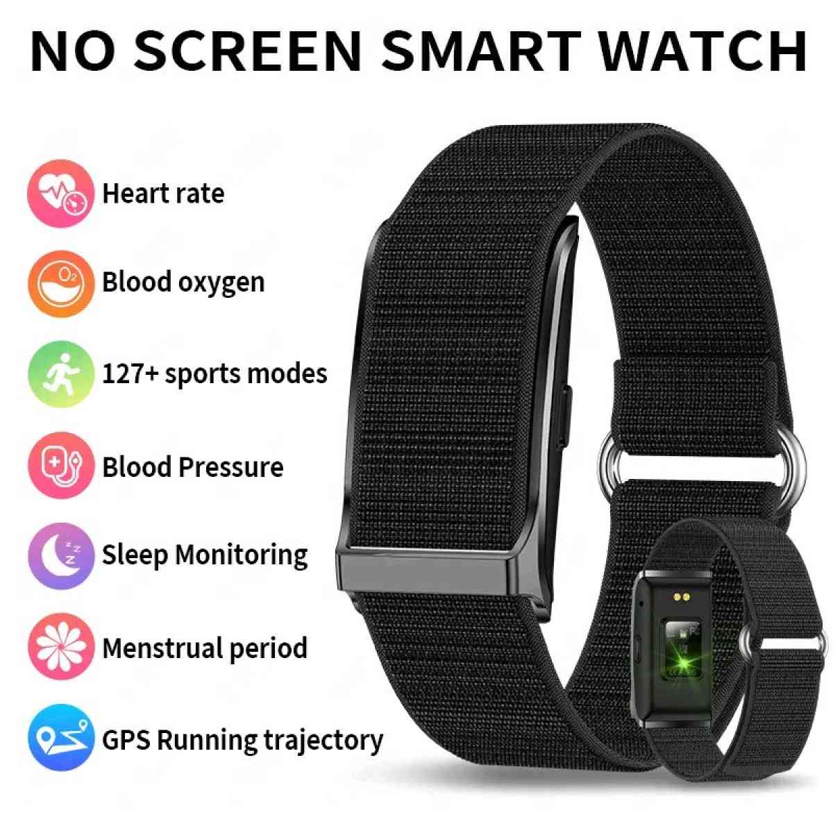 Screenless Fitness Tracker Wristband with Qtrack App - Seattle, Washington - FleaMarketBay