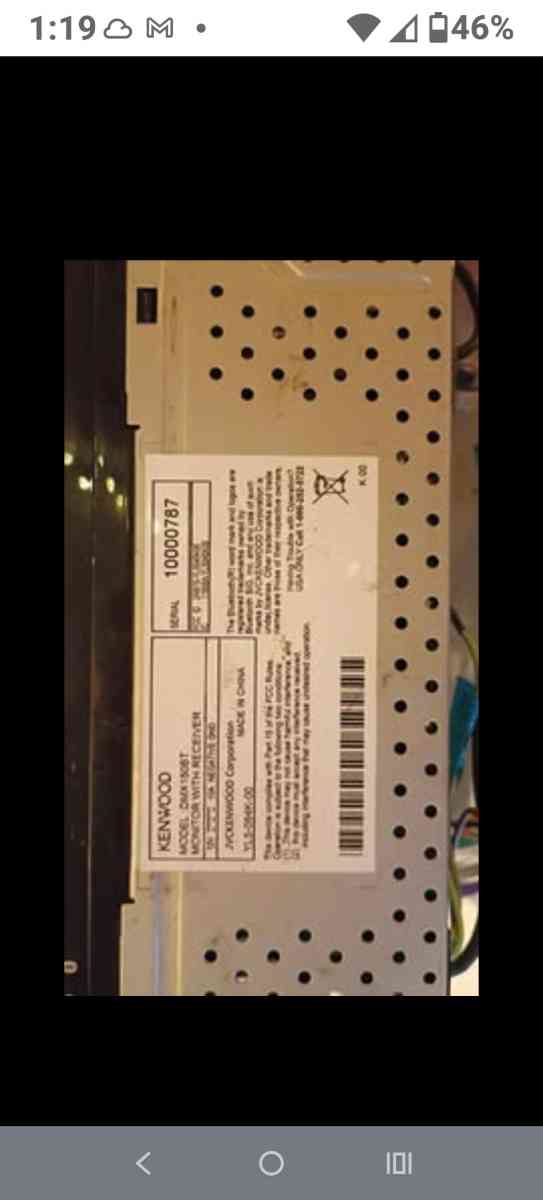 Kenwood touch screen car stereo - New Era, Michigan