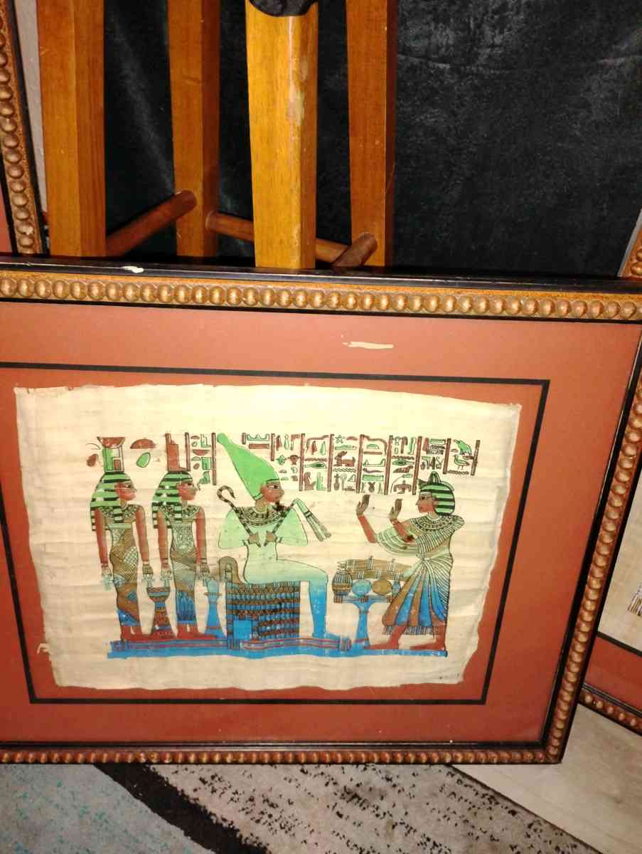a set of 4 framed Egyptian pictures - Orlando, Florida - FleaMarketBay