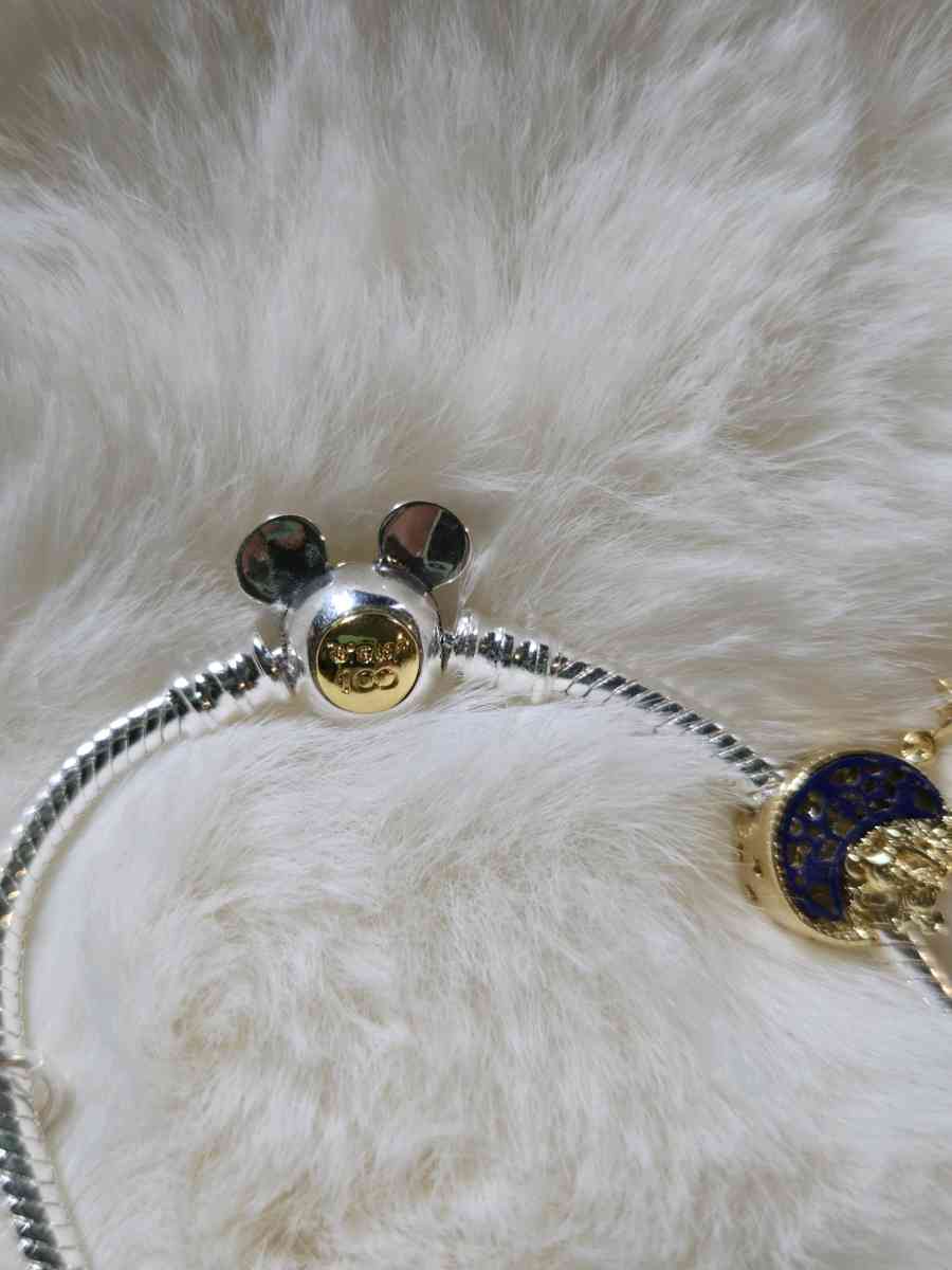 Pandora Disney Mickey 100th Anniversary Snake Chain Bracelet - Austin, Texas - FleaMarketBay