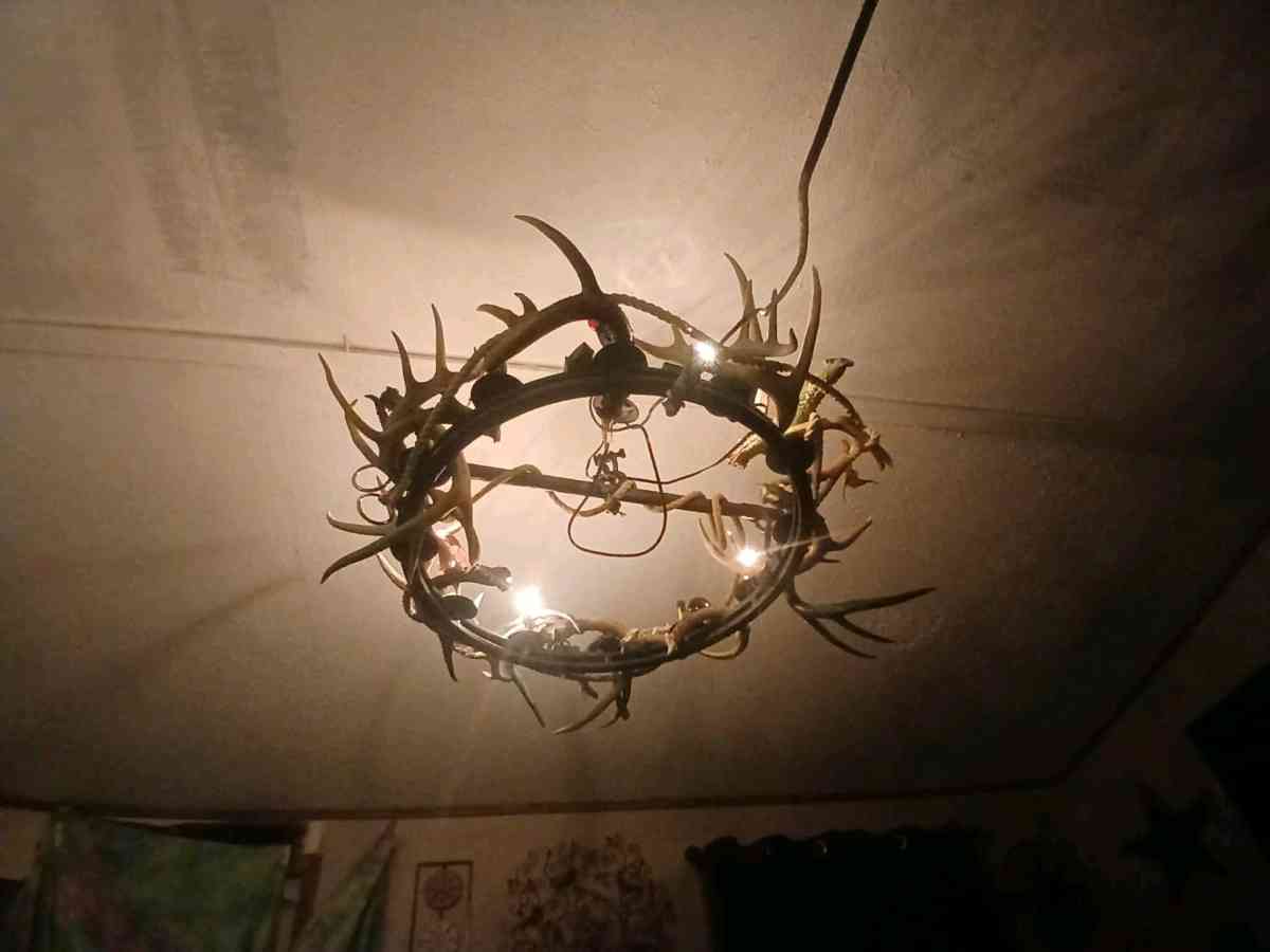 Deer antler chandelier ox yoke - Chillicothe, Ohio - FleaMarketBay