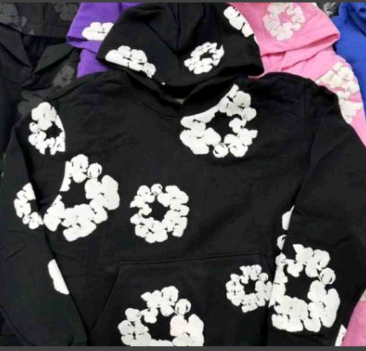 FREE SHIPPING USA ONLY Black denim hoodie size XL