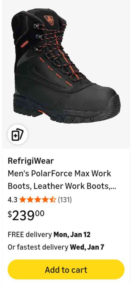 Mens PolarForce Work Boots - Griffin, Georgia - FleaMarketBay