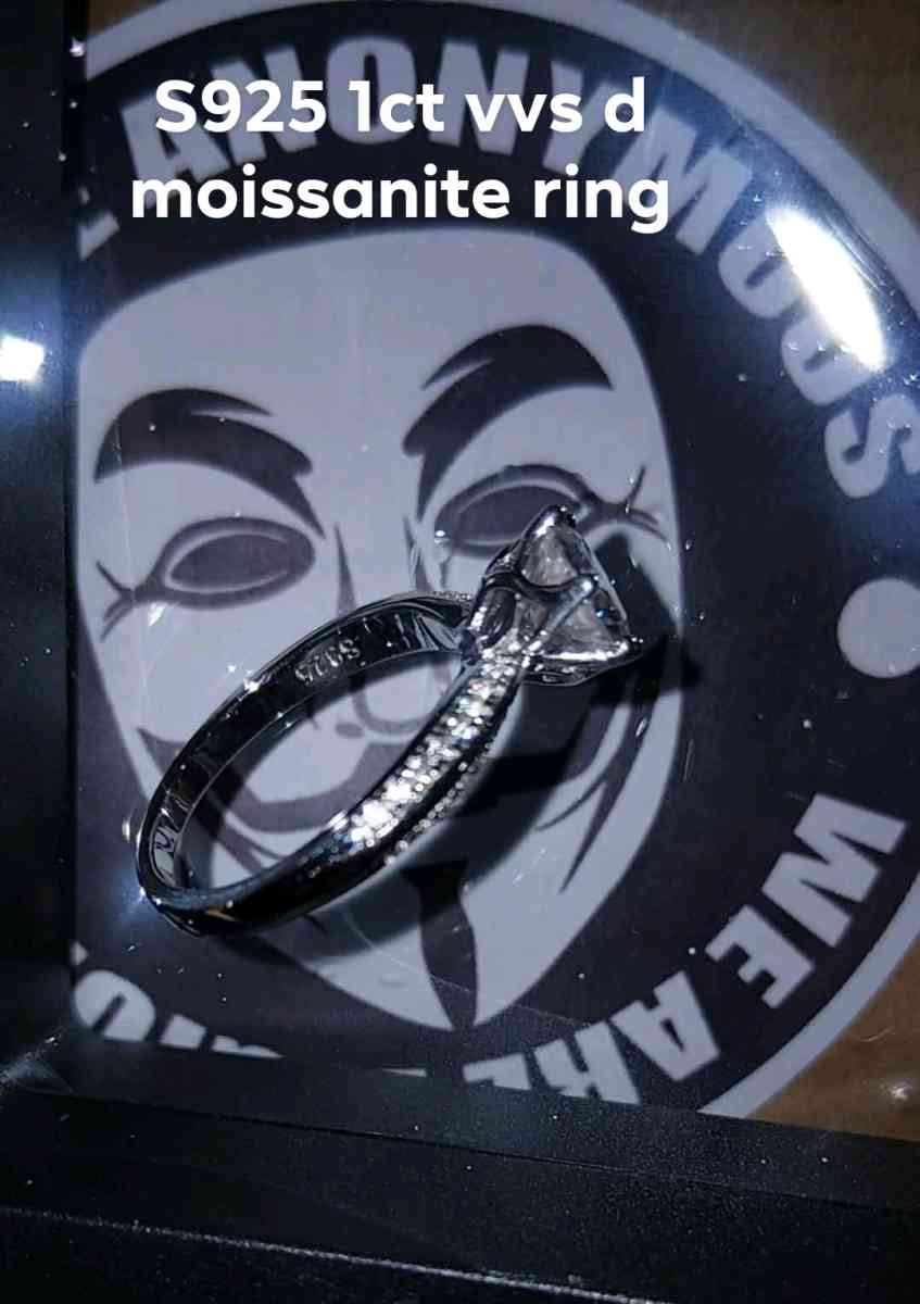 S925 adjustable moissanite diamond 1ct ring - Knoxville, Tennessee - FleaMarketBay