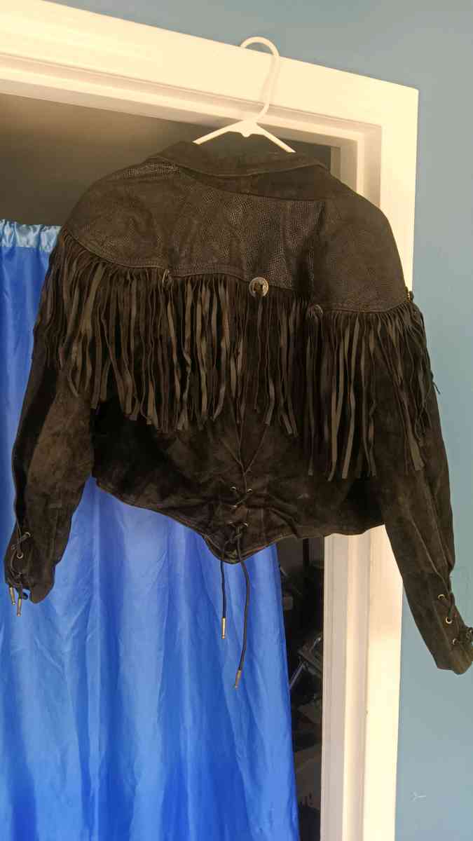 Leather Swead Small Womens Jacket - Jeffersonville, Kentucky - FleaMarketBay