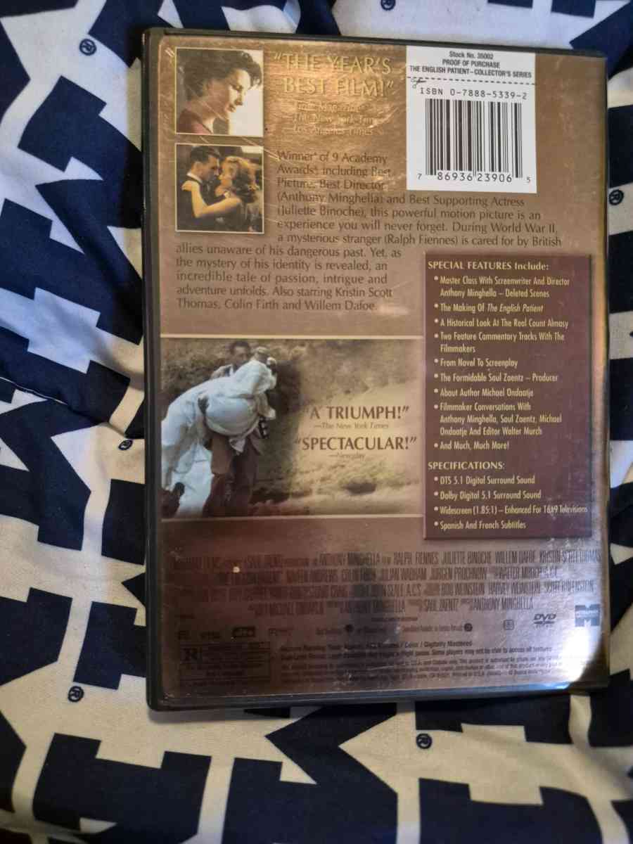 USED The English Patient DVD - New Baltimore, Michigan - FleaMarketBay