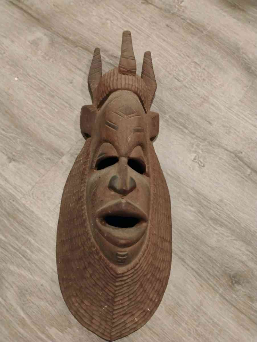 HandCarved Wooden Masks  Large Statement Wall Art Numbered - Cleveland, Texas - FleaMarketBay