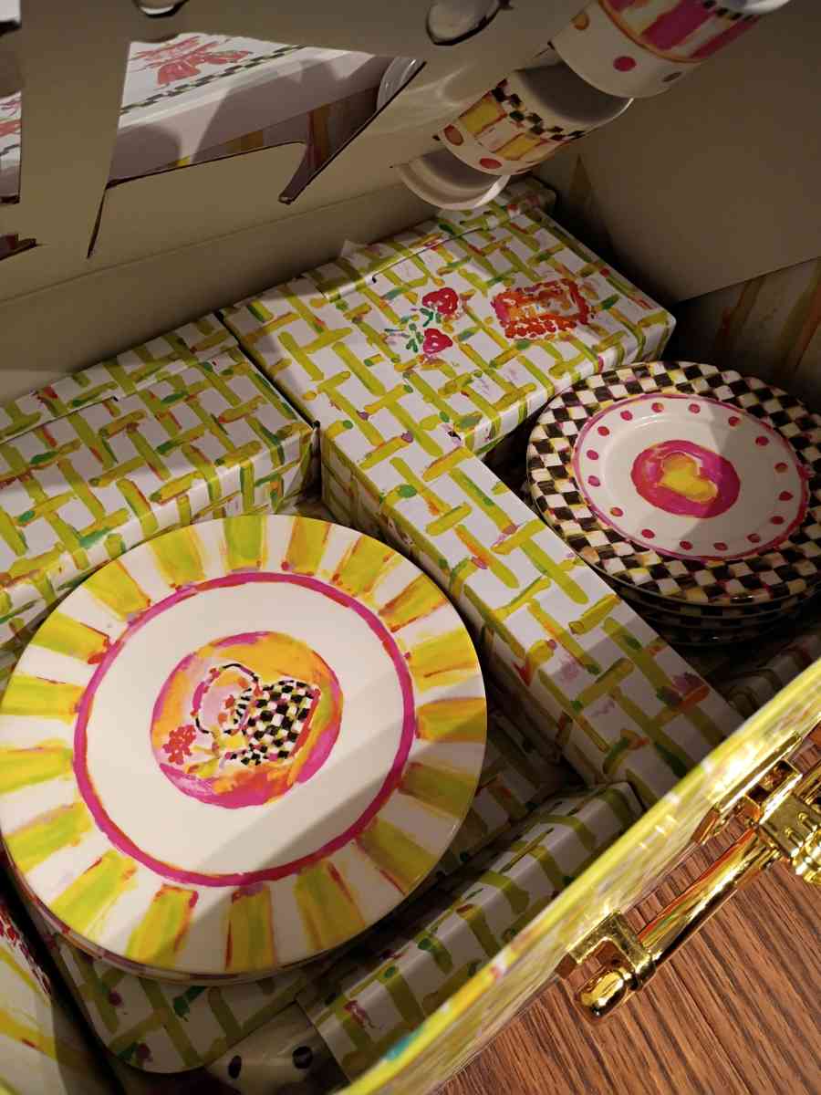 Mackenzie Childs teas set and travel case Childs Collection - Issaquah, Washington - FleaMarketBay