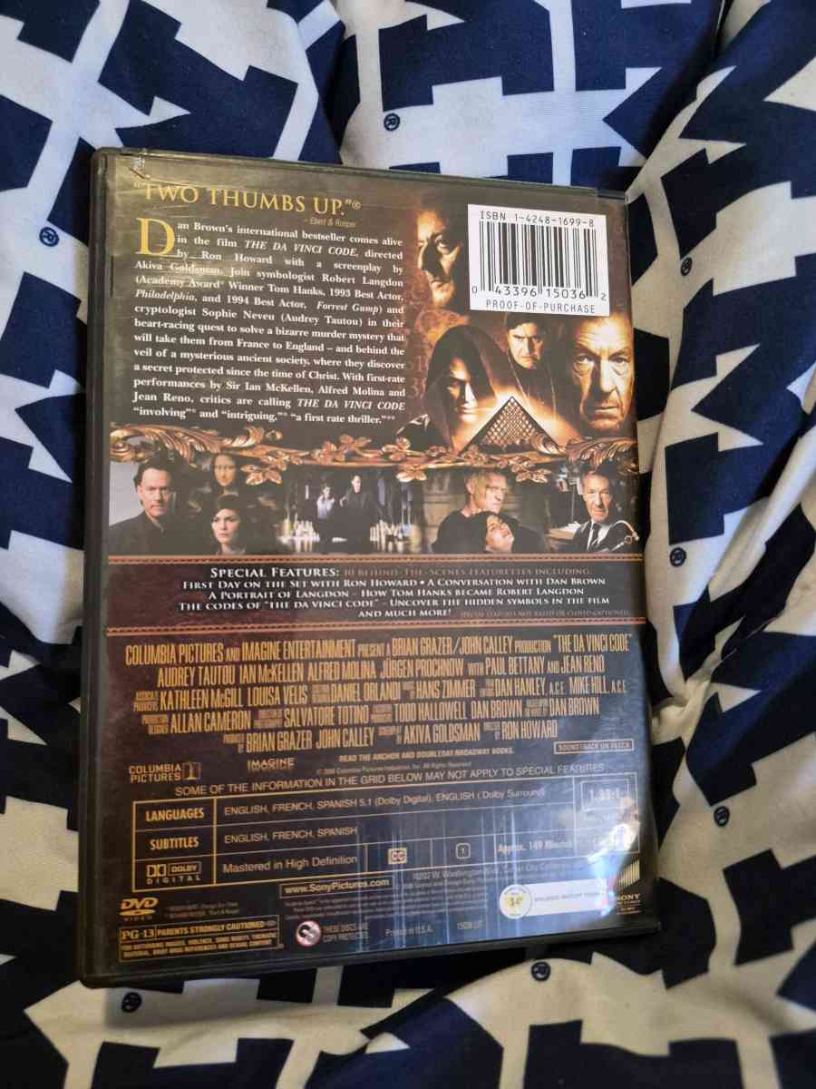 USED The DaVinci Code DVD - New Baltimore, Michigan - FleaMarketBay
