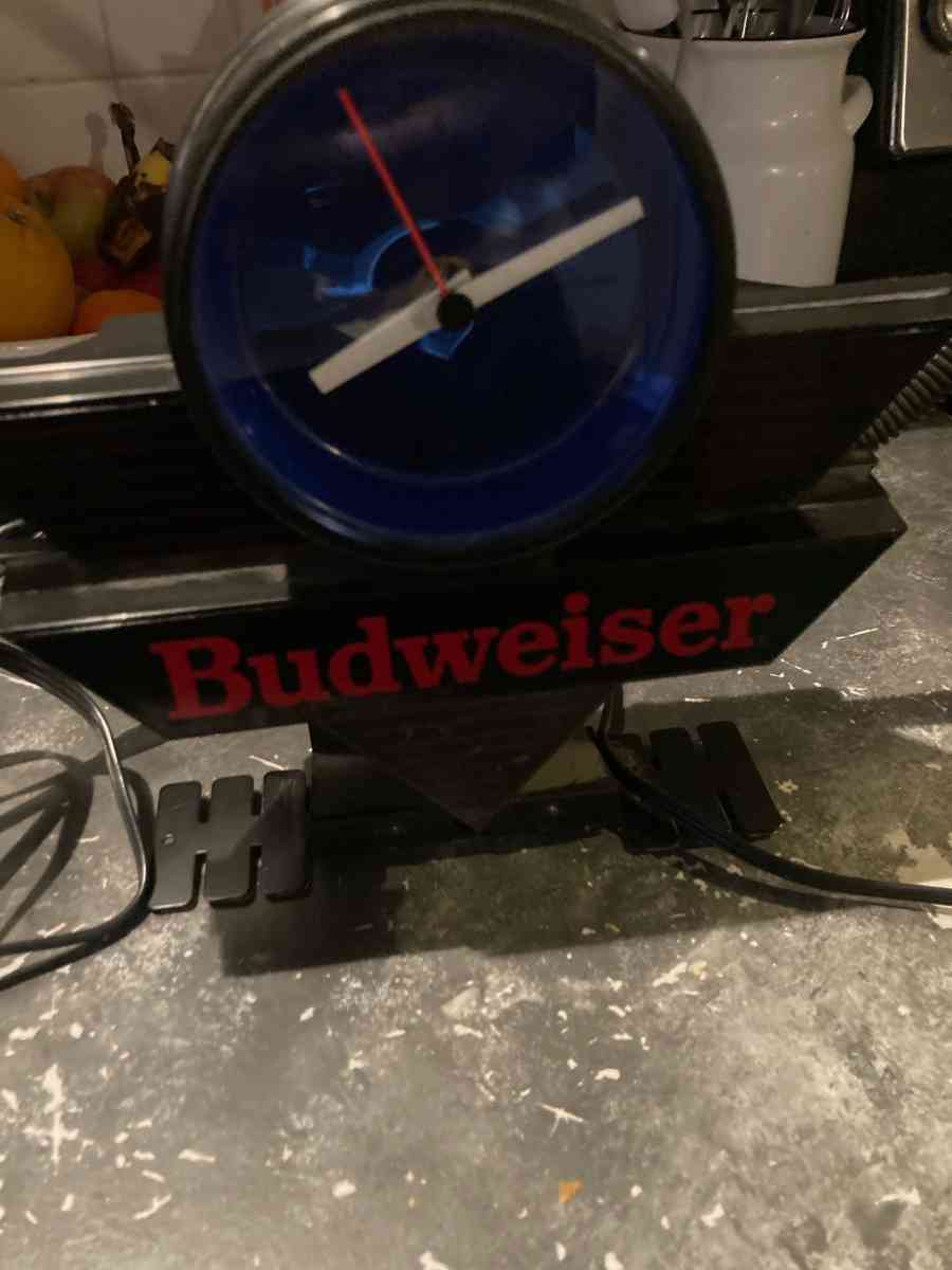 1991 Budweiser Illuminated Clock  Register Topper - Essington, Pennsylvania - FleaMarketBay