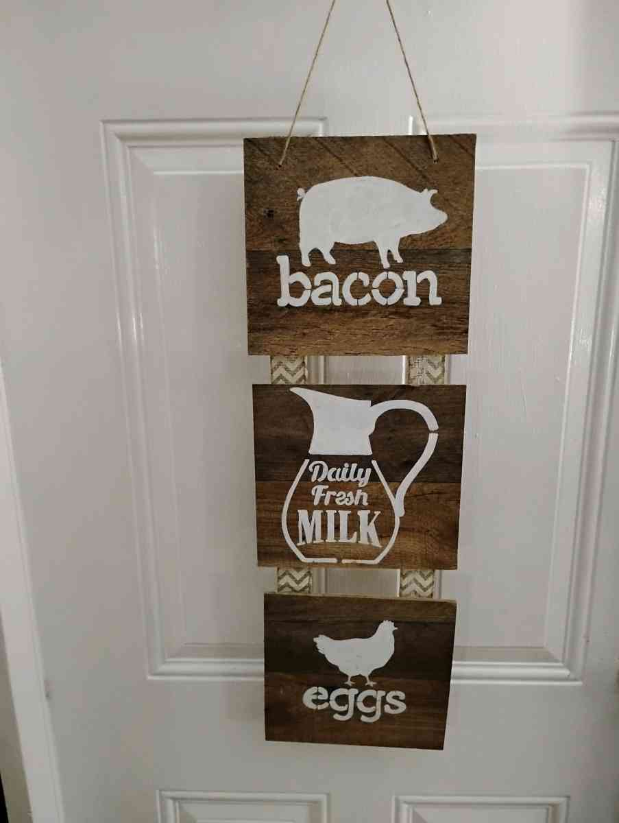 Farmhouse Wooden Kitchen Wall Sign