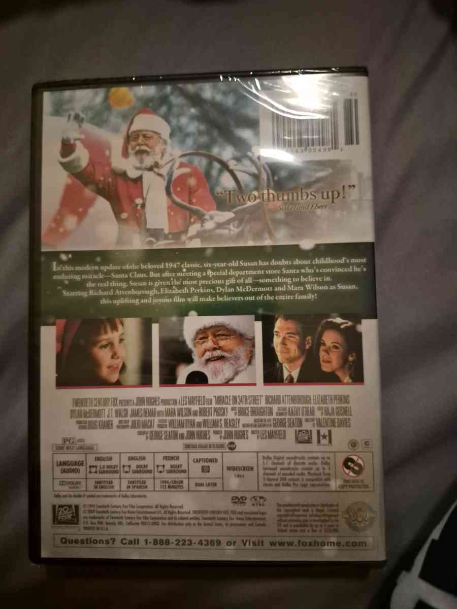 BRAND NEW SEALED Miracle On 34th Street DVD - New Baltimore, Michigan - FleaMarketBay