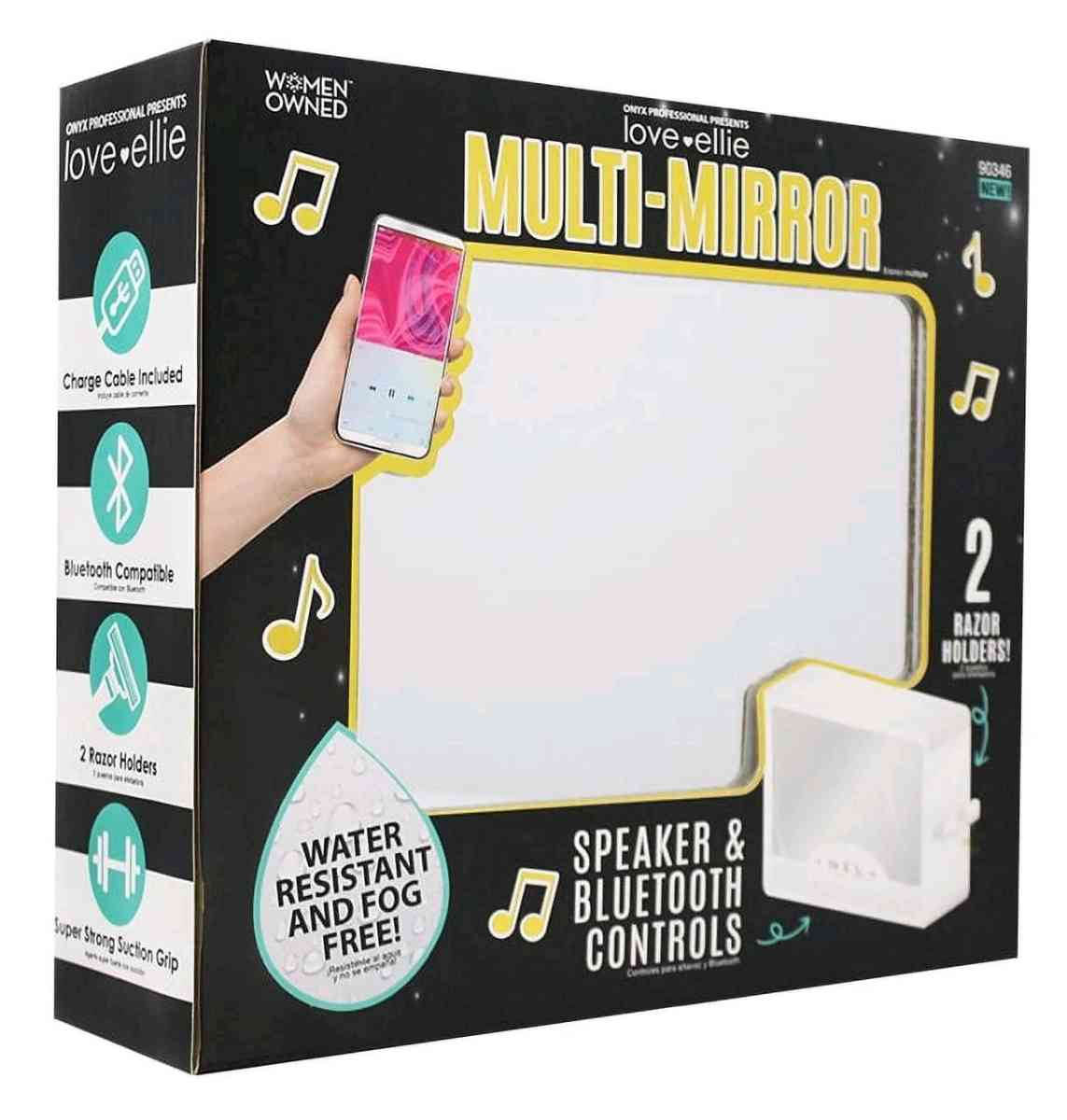 Bluetooth speaker Shower Mirror with Lights  Bluetooth Speak