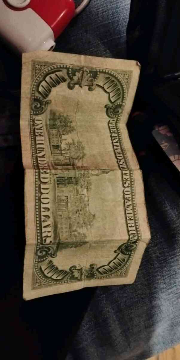 100 dollar bill from 1929 - Peoria, Illinois - FleaMarketBay
