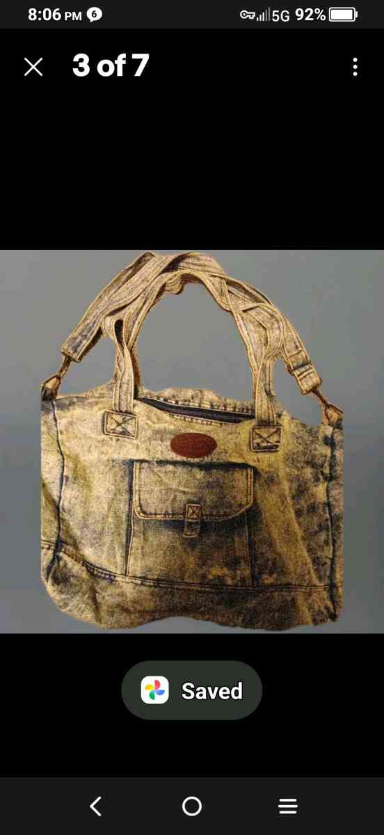 Vintage 80s Shane Acid Washed Denim Blue Jean Shoulder Strap - Alexander, North Carolina - FleaMarketBay