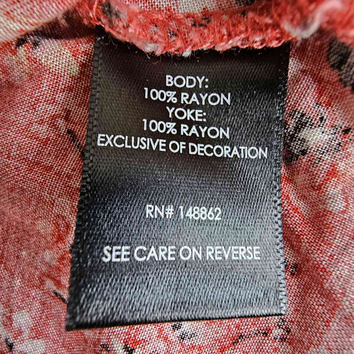 Torrid Size 1 Boho Orange Red Floral Top with Bell Sleeves - Jensen Beach, Florida - FleaMarketBay