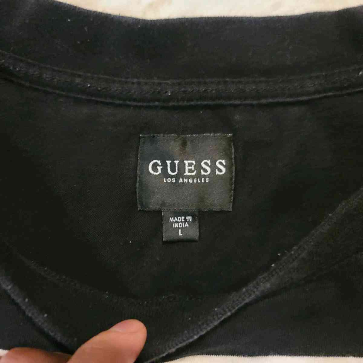 Guess Originals Tee TShirt Mens Large Embroidered Striped - Morrisville, North Carolina - FleaMarketBay