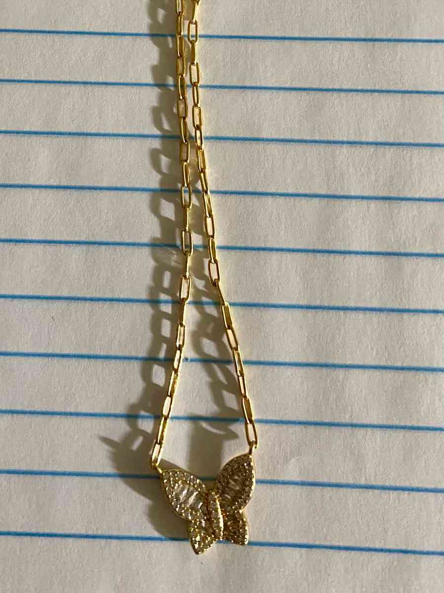 Beillance Fine Jewerly ass 14kt gp diamond butterfly necklac - Cornersville, Tennessee