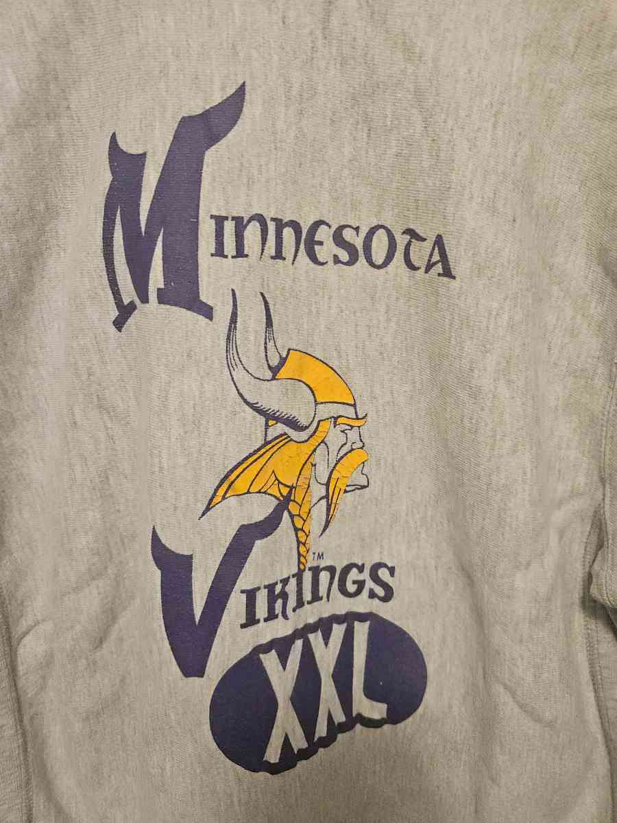 Vtg 90s Minnesota Vikings Sweatshirt - Tulsa, Oklahoma - FleaMarketBay