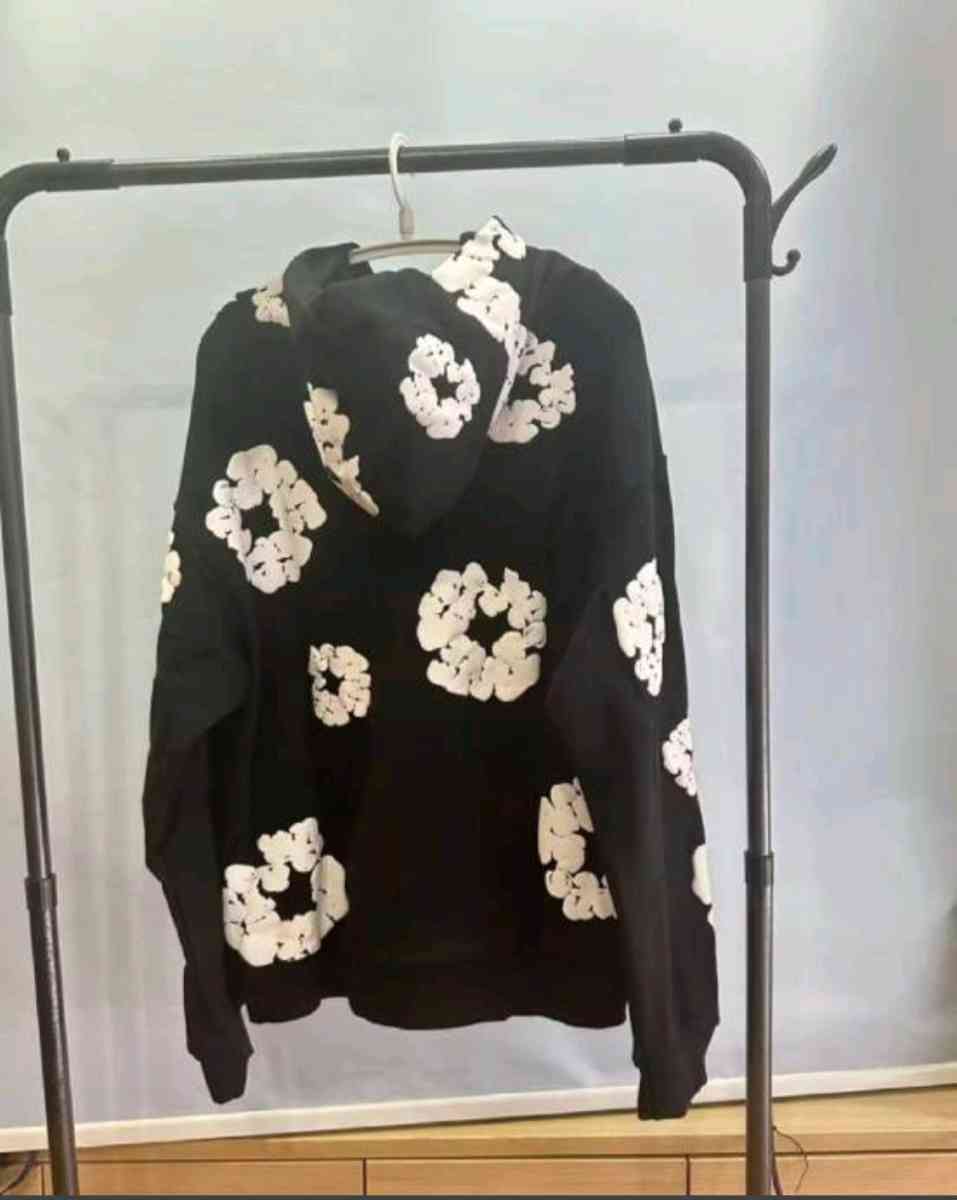 FREE SHIPPING USA ONLY Black denim hoodie size XL - Beaverton, Oregon - FleaMarketBay