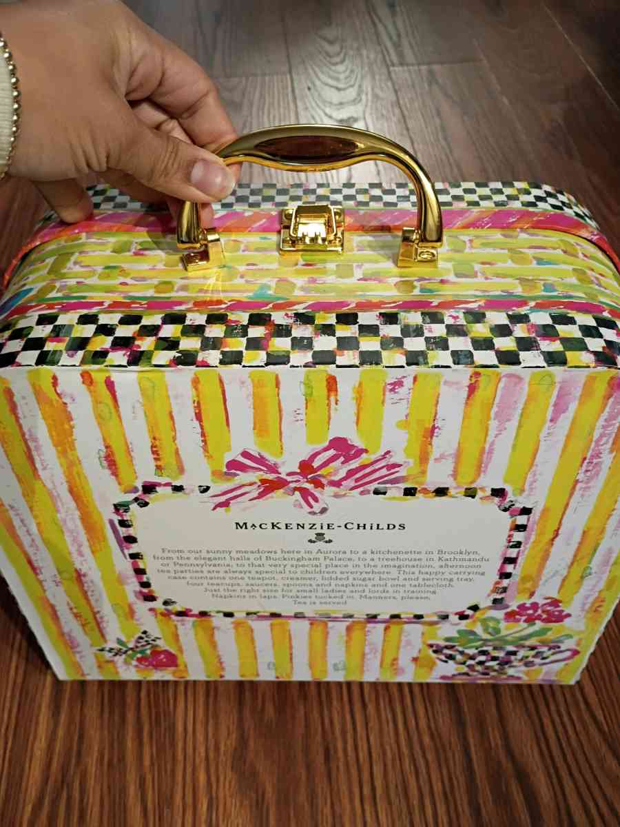 Mackenzie Childs teas set and travel case Childs Collection - Issaquah, Washington - FleaMarketBay