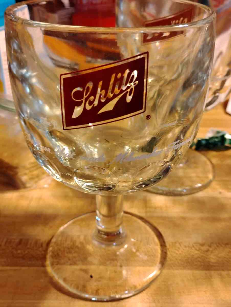 Schlitz Beer Goblets - Moberly, Missouri - FleaMarketBay