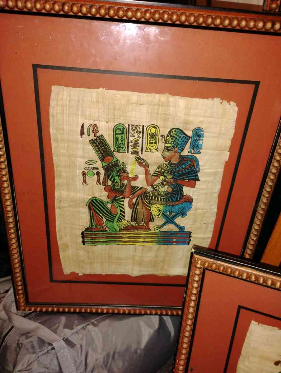 a set of 4 framed Egyptian pictures - Orlando, Florida - FleaMarketBay