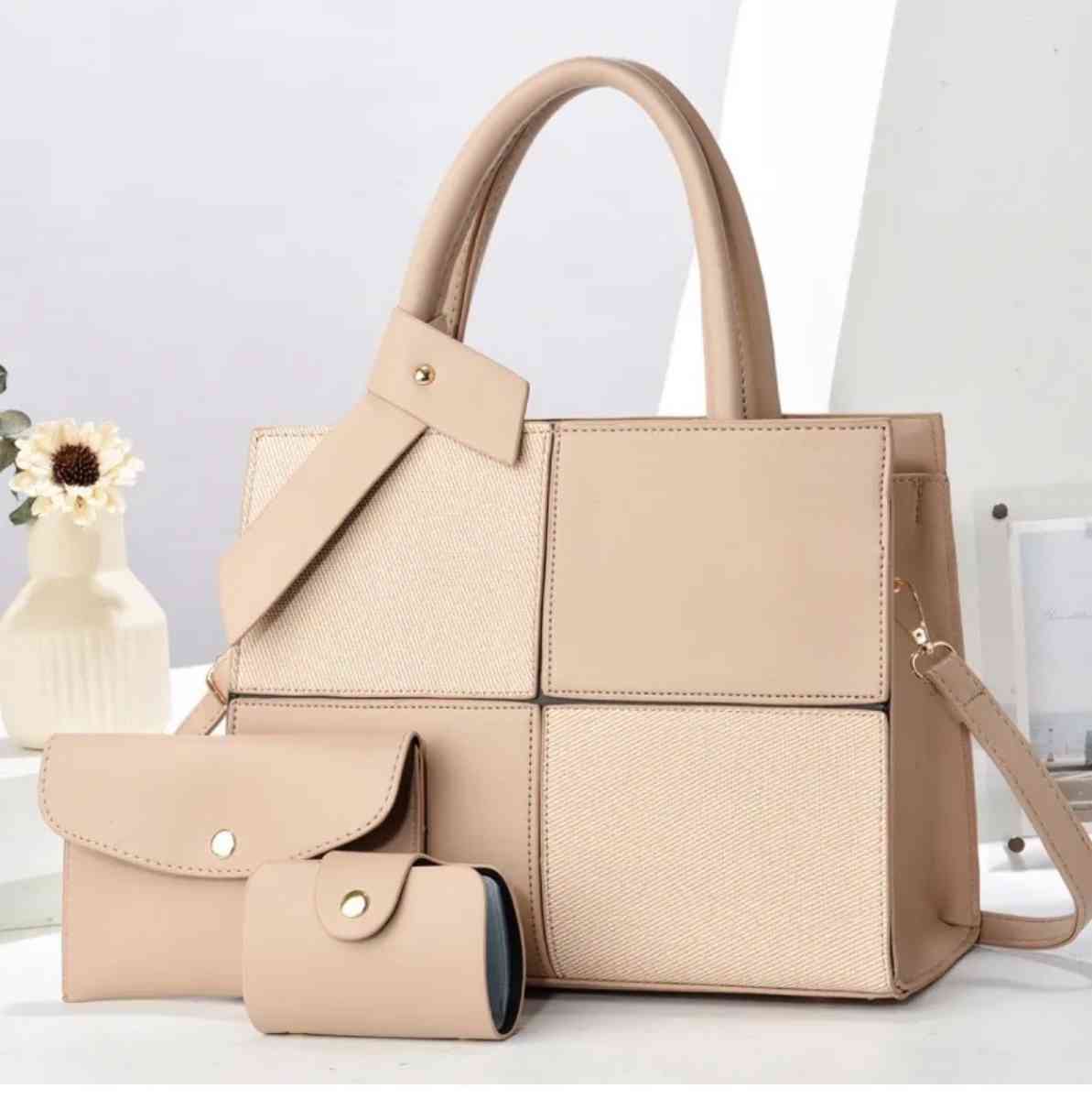 Womens Elegant Handbag Set  Tote Crossbody  Wallet 3Piece Se - Worcester, Massachusetts - FleaMarketBay