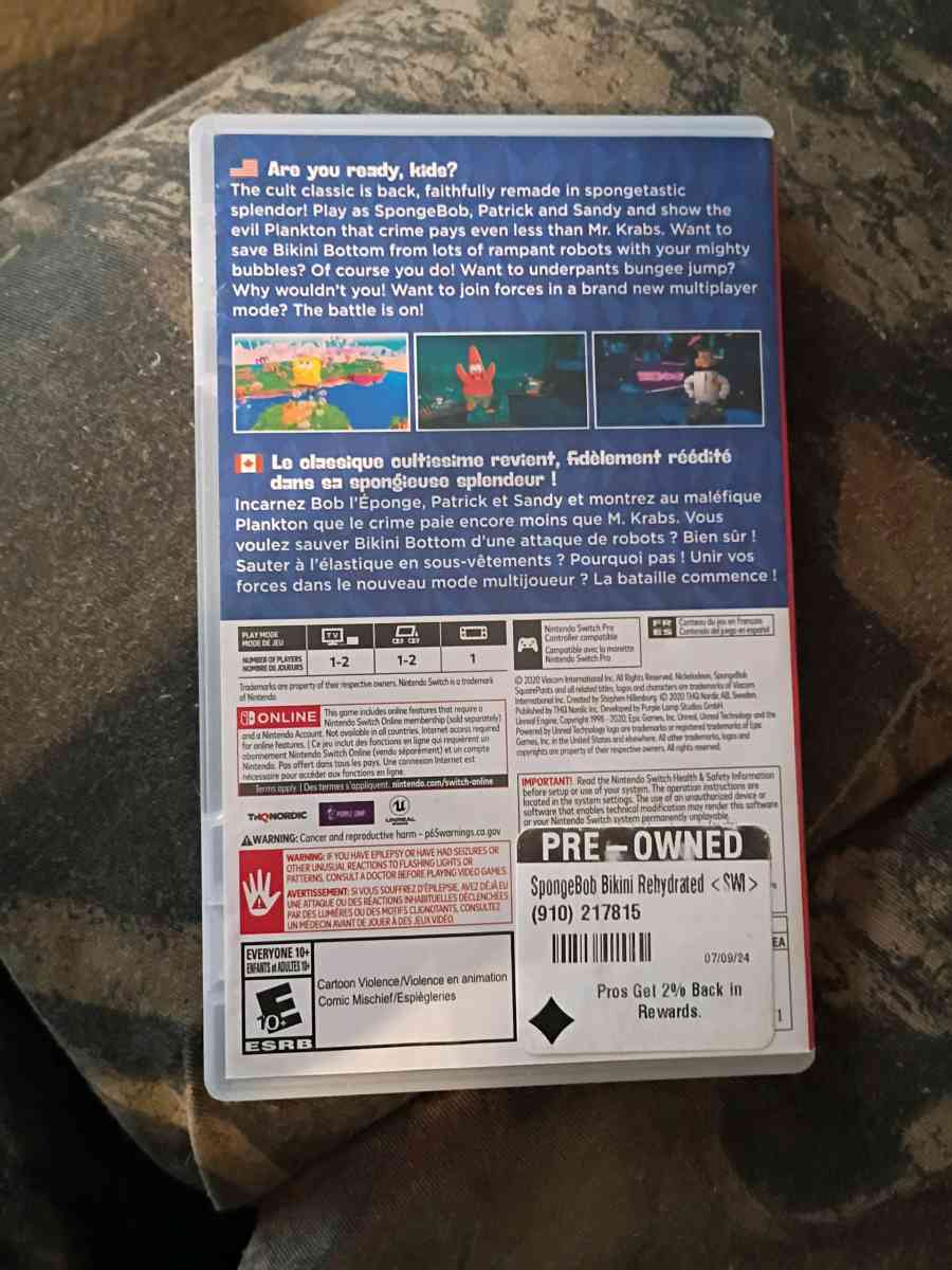 SpongeBob SquarePants battle bikini bottom - Rock, West Virginia - FleaMarketBay