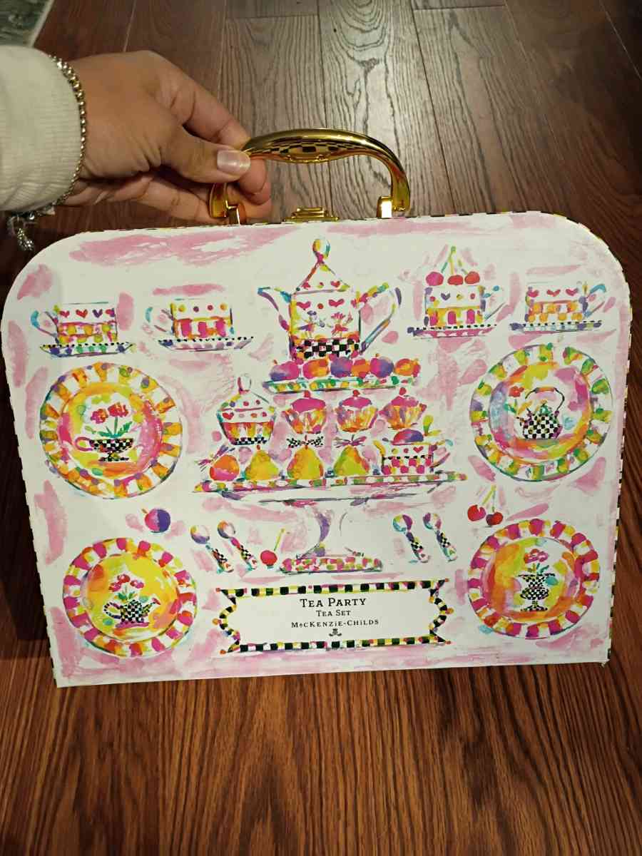 Mackenzie Childs teas set and travel case Childs Collection - Issaquah, Washington - FleaMarketBay