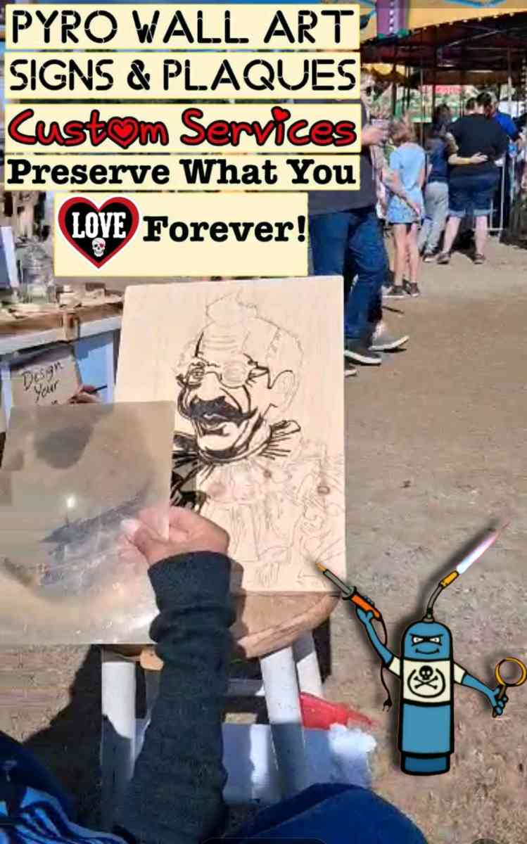 Pyro Wall Art Pyrography CUSTOM services - Bucksport, Maine - FleaMarketBay