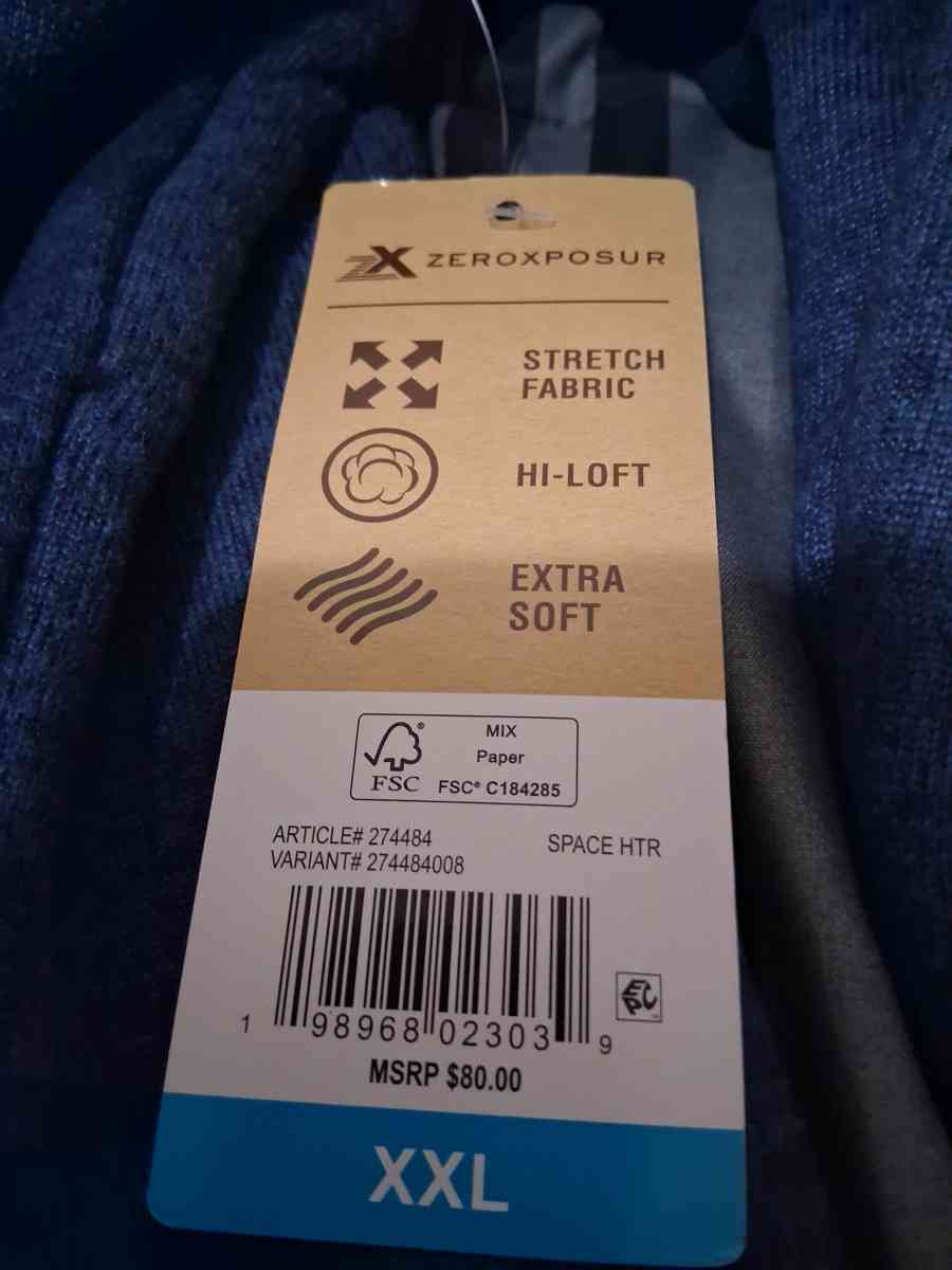 ZEROXPOSUR FULLZIP SWEATER FLEECE HOODIE Size XXL - Bridgeport, Connecticut - FleaMarketBay