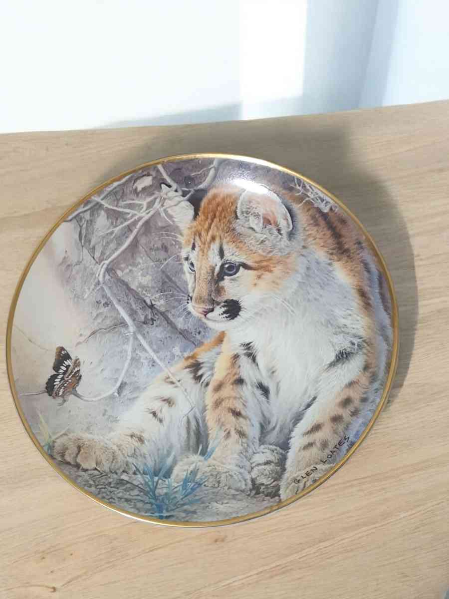 Franklin Mint First Encounter Glen Loates Tiger Porcelain Co - Toms River, New Jersey